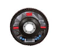 3M Disco de solapa 769F, T29, abrasivo de alto rendimiento, grano de cerámica con forma de precisión, 40+, 4 1/2 x 7/8 pulgadas, caja de 10