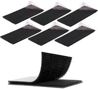 3M Dual Lock Cinta Adhesiva de Enclavamiento Resistente 5 cm x 10 cm | 6 Unidades, Color Negro con Cierre Resellable con Forma de Hongo y Cinta de Montaje para ez Pass en Interiores