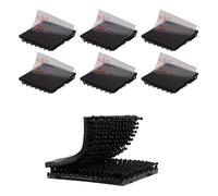 3M Dual Lock SJ3550 Cinta Adhesiva de Enclavamiento Resistente de 2.54 cm x 2.54 cm 6 Unidades Color Negro con Cierre Resellable con Forma de Hongo y Cinta de Montaje para ez Pass en Interiores