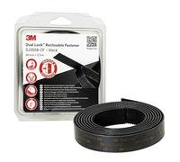 3M Dual Lock SJ355B CF, Sistemas de cierre reposicionable - excelente adhesión a metales, vidrio, acrílicos, policarbonato y ABS - 25mm X 2.5m, negro, espesor: 5.7mm (1 unidad)