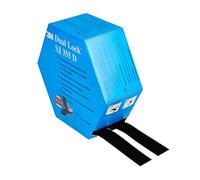 3M Dual Lock SJ355D Sistemas de cierre reposicionable - Buena adhesión a metales, vidrio, acrílicos, policarbonato y ABS -25 mm x 10 m, negro, espesor 5.7 mm, 1 unidad