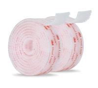 3M Dual Lock SJ3560 Cinta Adhesiva de Doble Fina Extra Fuerte Resistente 25 mm x 1,9 m Color Transparente 2 Rollos con Cierre Resellable con Forma de Hongo Entrelazado para en Interiores y Exteriores