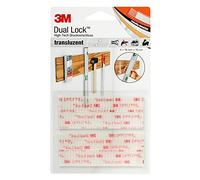 3M Dual Lock SJ3560, Sistemas de cierre reposicionable - Diseñada para aportar un aspecto translúcido (vidrio, metacrilato (PMMA), policarbonato) - 19mm x 10cm, translúcido, 5.7mm (1 unidad)