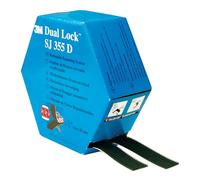 3M Dual Lock SJ457D Sistemas de cierre reposicionable - Mitad de espesor que los sistemas de unión desmontable Dual Lock para fijaciones de bajo perfil, 25 mm x 10 m, translúcido, 2.5 mm, 1 unidad