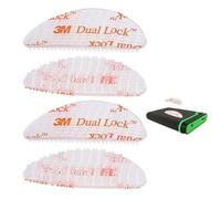 3M Dual Lock, Soporte para telepass, Bloqueo de presión Almohadilla adhesiva impermeable, doble bloqueo Autoadhesivo, pegatinas de Telepass para coche, Adhesivo con velcro para colocación, Transparent