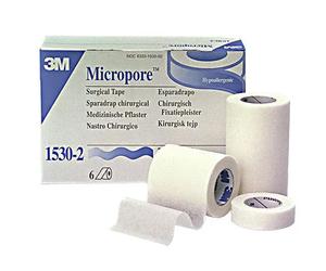 3M Esparadrapo Micropore de Papel Hipoalergénico 2.5 cm x 9.14 m, Caja con 12 Unidades