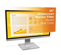 3M Filtro de privacidad Gold de para monitor de escritorio con pantalla panorámica de 24" (16:10) - Protector de pantalla (Filtro de privacidad para pantallas sin marco, Oro, Translúcido)