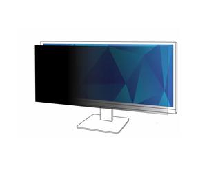 3M Filtro de privacidad para monitores panorámicos de 34 pulgadas (21:9) para estaciones de trabajo informáticas con protección de datos, PF340W2B