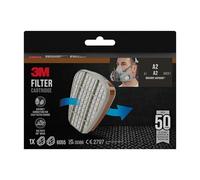 3M Filtro de vapores orgánicos 6055 A2 para series 6000/6500 – 1 par/paquete