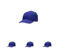 3M First Base y Gorra de protección, Azul Real, con Visera Recortada 55 mm, 2014288 (Paquete de 4)
