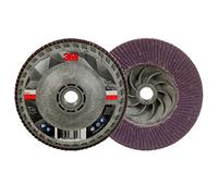 3M Flap Disc 769F, 120+ YF-Weight, T27 cambio rápido, 4-1/2" x 5/8"-11