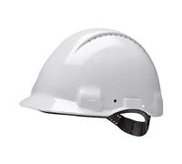 3M G3000CUV-VI - G3000 Casco blanco, arnés estándar y banda sudor plástico