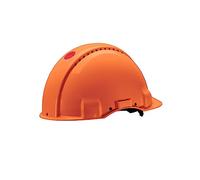 3M Peltor G30NUO Casco de Seguridad con Ventilación, Arnés de Ruleta y Banda Sudor de Plástico, 1 Casco/Caja, Naranja