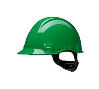 3M G3001CUV-GP - G3001 Casco, sin ventilación, verde, arnés estándar y banda sudor plástico