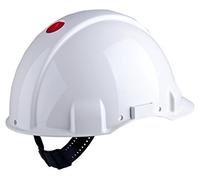 3M G3001CUV-VI - G3001 Casco, sin ventilación, blanco, arnés estándar y banda sudor plástico