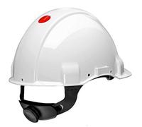 3M G3001MUV1000V-VI - G3001 Casco, sin ventilación, DIELÉCTRICO 1000V, blanco, con arnés ruleta y banda sudor piel