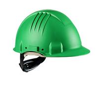 3M G3501M-GP Casco de Seguridad, Arnés de ruleta, Banda sudor cuero, Verde