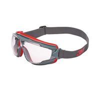 3M GG501SGAF Gafas Panorámicas GOGGLE GEAR 500 ventilación indirecta,Color Rojo y Negro, PC ocular incoloro, recubrimiento SCOTCHGARD