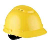 3M H700NGU - H700 Casco con ventilación, amarillo, arnés de ruleta