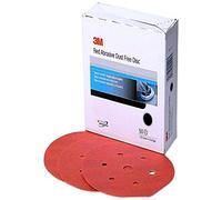 3M Hookit 01140 Disco abrasivo rojo de grano P320 de 6 pulgadas sin polvo (paquete de 6)