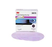 3M Hookit 30570 - Disco de película de acabado de grano P800 morado de 5 pulgadas