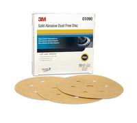 3M Hookit Gold 01090 Disco de papel sin polvo de grano P800A de 6 pulgadas