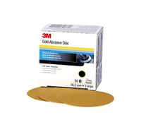3M Hookit Gold Disc 236U, 00917, 3 Pulgadas, Grado P180, 50 Discos, Discos abrasivos automotrices
