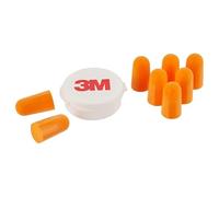 3M - Juego de 3 paquetes de 4 pares de tapones antiruido desechables 1100C, color naranja