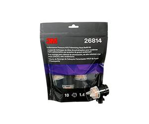 3M Kit de recarga de boquillas HVLP de presión de alto rendimiento, 26814, para usar con la pistola industrial de alto rendimiento 3M, paquete de 10, Naranja, 1.4mm, Pressure