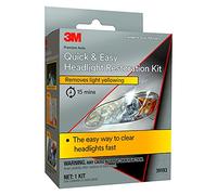 3M Kit de restauración de faros delanteros rápido y fácil, elimina el amarillamiento de la luz en 15 minutos