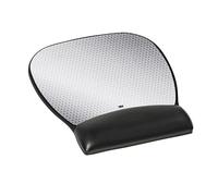 3M Leatherette - Alfombrilla de ratón, Negro y Plateado