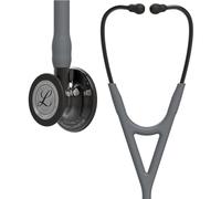 Littmann Cardiology IV Fonendoscopio Diagnóstico, Campana De Acabado Estándar, Vástago Y Auricular De Acero Inoxidable, Tubo Color Gris, 69 cm
