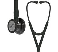 3M Littmann Cardiology IV Fonendoscopio para diagnóstico, campana de acabado de alto brillo gris humo, tubo negro y vástago y auricular color negro, 68,5 cm, 6232