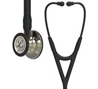 3M Littmann Cardiology IV Fonendoscopio para diagnóstico, campana de acabado en color champán, tubo negro y vástago y auricular color humo, 68,5 cm, 6179