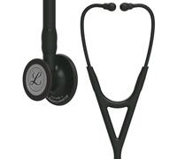 3M Littmann Cardiology IV Fonendoscopio para diagnóstico, campana de acabado en color negro, con tubo, vástago y auricular color negro, 68,5 cm, 6163