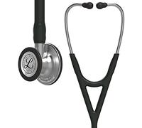 3M Littmann Cardiology IV Fonendoscopio para diagnóstico, campana de acabado estándar, tubo negro y vástago y auricular de acero inoxidable, 68,5 cm, 6152