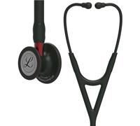 Littmann Cardiology IV Fonendoscopio Diagnóstico, Campana De Acabado Estándar, Vástago Y Auricular De Acero Inoxidable, Tubo Color Negro, 69 cm