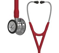 3M Littmann Cardiology IV Fonendoscopio para diagnóstico, campana y vástago de acabado en espejo, tubo color granate y auricular de acero inoxidable, 68,5 cm, 6170