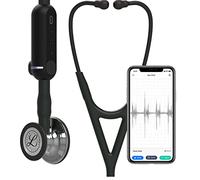 3M Littmann CORE Fonendoscopio digital; campana, tubo color negro, vástago y auricular con acabado en espejo; 69 cm; 8869