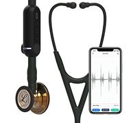 3M Littmann Fonendoscopio digital CORE; campana, tubo color negro, vástago y auricular con acabado en cobre de alto brillo; 69 cm; 8863
