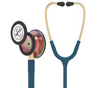 3M Littmann Fonendoscopio para monitorización Classic III, acabado en arcoíris, tubo azul Caribe, 68,5 cm, 5807