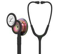 3M Littmann Fonendoscopio para monitorización Classic III, campana de acabado en arcoíris, con vástago, auricular y tubo color negro, 68,5 cm, 5870