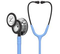 3M Littmann Classic III Fonendoscopio para monitorización, campana de acabado en espejo, tubo Azul Cielo y vástago y auricular color Gris Humo, 69 cm, 5959