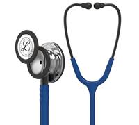 3M Littmann Fonendoscopio para monitorización Classic III, campana de acabado en espejo, tubo azul marino y vástago y auricular color humo, 68,5 cm, 5863