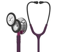 3M Littmann Classic III Fonendoscopio para monitorización, campana de acabado en espejo, tubo color Ciruela, vástago Rosa y auricular color Gris Humo, 69 cm, 5960