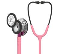 3M Littmann Classic III Fonendoscopio Para Monitorización, Campana De Acabado En Espejo, Vástago Rosa Y Auricular Color Gris Humo, Tubo Color Rosa, 69 cm
