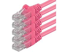 3m - magenta - 5 piezas - Cable de red Ethernet con conectores RJ45 CAT6 CAT 6 Cat.6 1000 Mbit/s