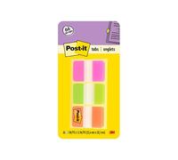 Post-it pestañas, sólido, 12 pestañas pestañas por color, 36 por dispensador, color Vert, Orange, Rose 25,4 x 38 mm