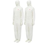 3M P4545L - 4545 Prenda protección, blanco, tipo 5/6, talla L (20 unidades) (Paquete de 2)