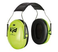 3M Peltor Kid -Auriculares con cancelación de ruido para niños sensibles a ruidos fuertes - Atenuación 27 dB, Verde Neón, Small